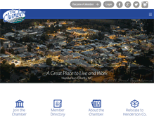 Tablet Screenshot of hendersoncountychamber.org